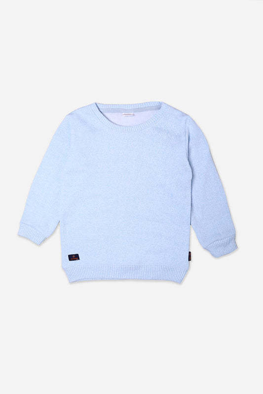 Light Blue Knit Sweatshirt