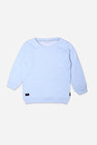 Light Blue Knit Sweatshirt