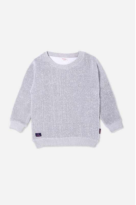 Light Grey Knit Sweatshirt
