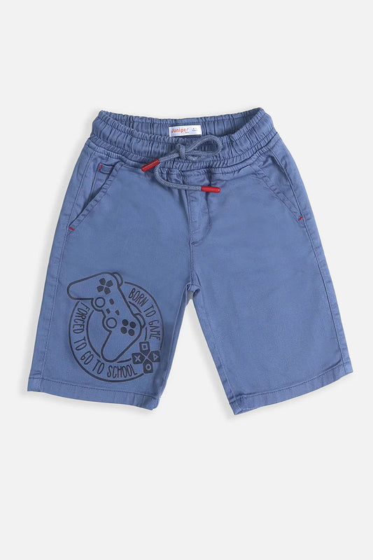 Summer - Boy's Twill Shorts - Born To Game - Boy Shorts - juniperkidz-5345.myshopify.com