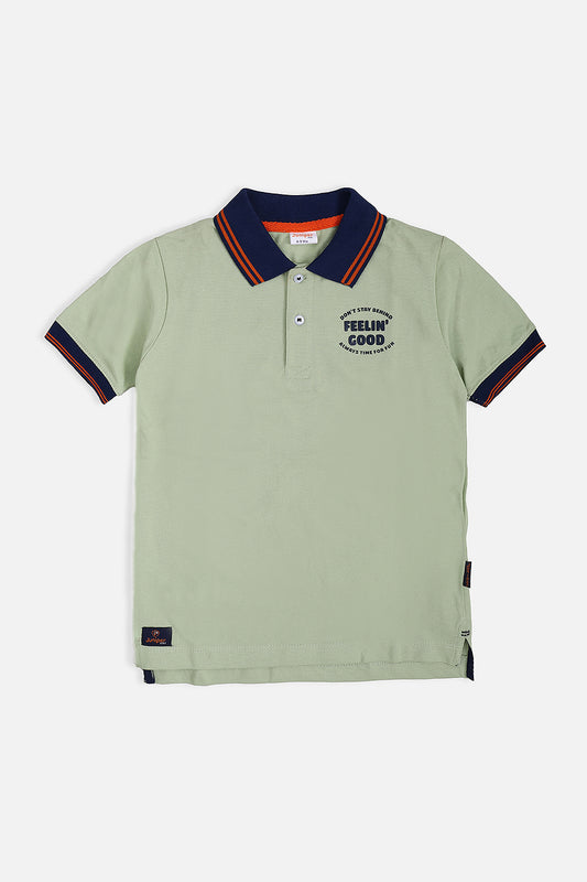 PRINTED POLO SHIRT FEELING GOOD