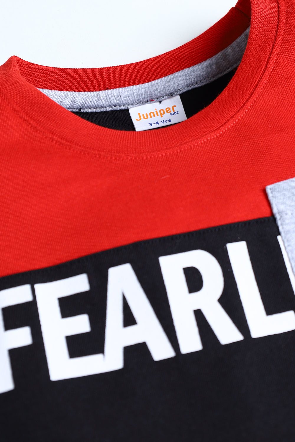 Contrast Colro Tee - Fearless - Boy T-Shirt - juniperkidz-5345.myshopify.com