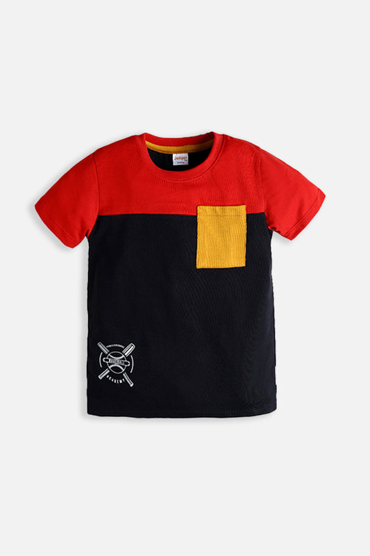 Black Tee Baseball Logo - Boy T-Shirt - juniperkidz-5345.myshopify.com