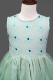 Girl's Embroidery Net Frock S/L - Girl Frock - juniperkidz-5345.myshopify.com