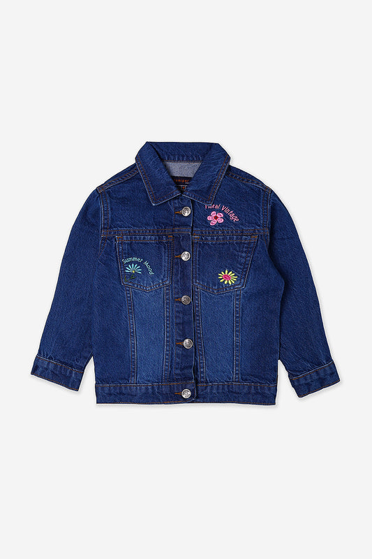 Floral Denim Jacket for Kids