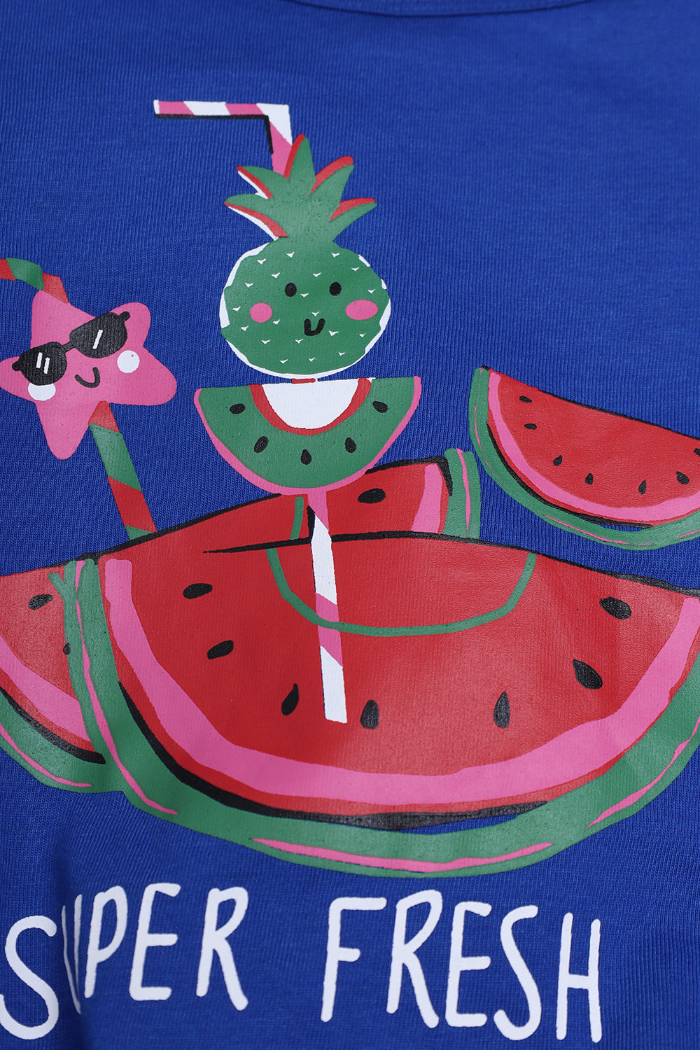 Summer - Blue Boxy Top - Super Fresh - Girl Top - juniperkidz-5345.myshopify.com