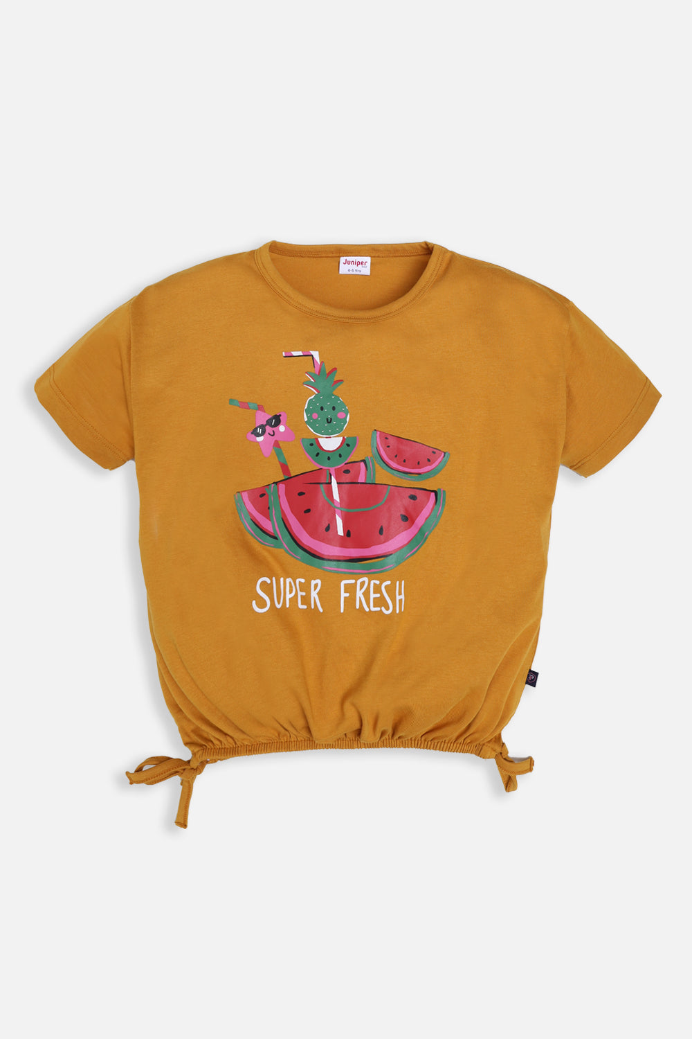 Summer - Mustard Boxy Top - Super Fresh - Girl Top - juniperkidz-5345.myshopify.com