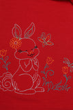 Summer - Girl's T-Shirt Rabbit Embroidery - Girl T-Shirt - juniperkidz-5345.myshopify.com