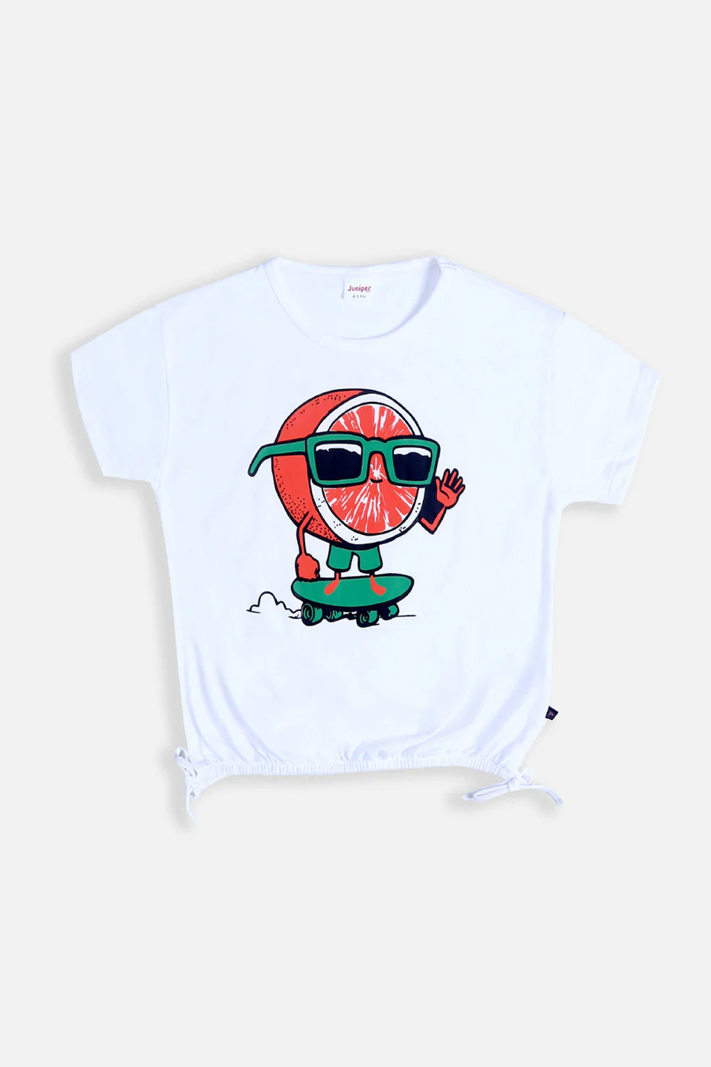 Summer - Girl's Top - Orange Skater - Girl Top - juniperkidz-5345.myshopify.com