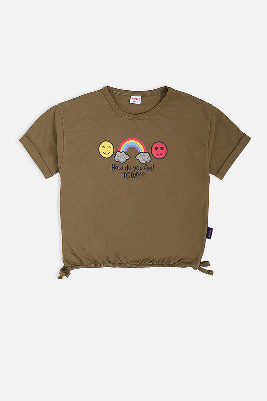 GIRLS RAINBOW BOXY TOP