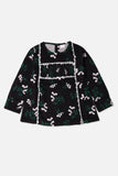 Girls Black Floral Top