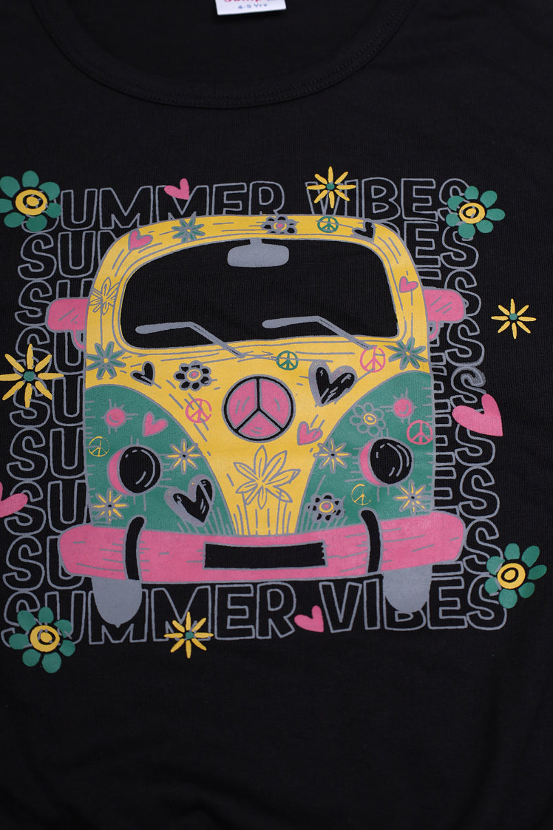 Summer - Girl's Top - Vibes Van - Girl Top - juniperkidz-5345.myshopify.com