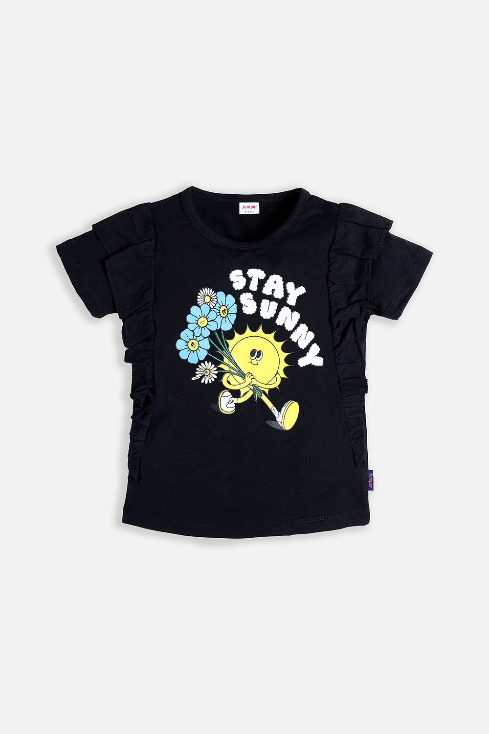 Summer - Girls Tee - Stay Sunny - Girl Top - juniperkidz-5345.myshopify.com