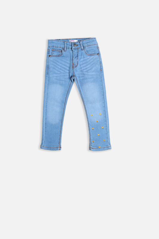 Denim Pant - Star - Girl Pant - juniperkidz-5345.myshopify.com