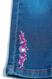 Denim Pant - Floral - Girl Pant - juniperkidz-5345.myshopify.com