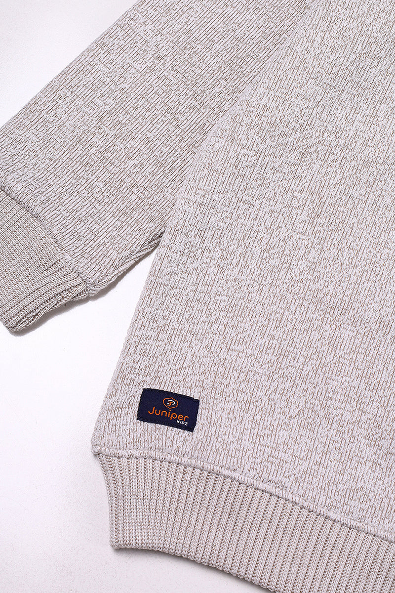 Grey Knit Sweatshirt