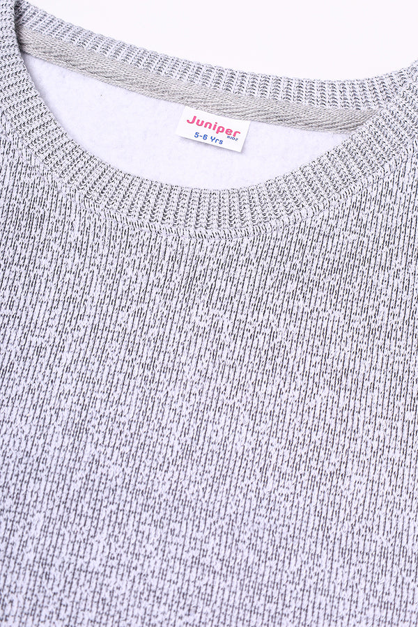 Light Grey Knit Sweatshirt