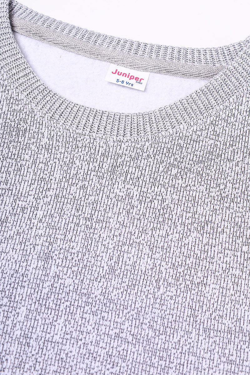 Light Grey Knit Sweatshirt