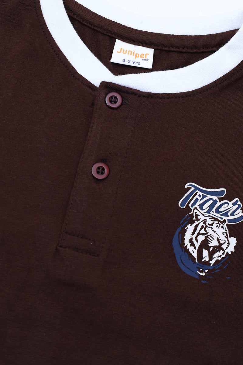 Tiger Printed Round Neck