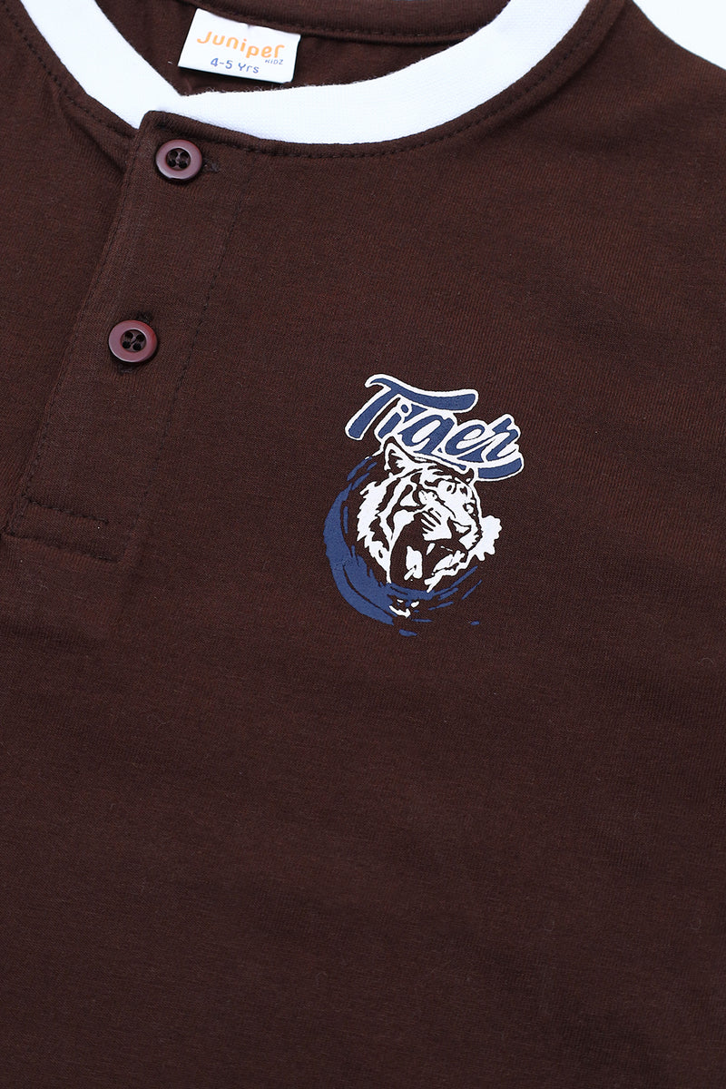Tiger Printed Round Neck