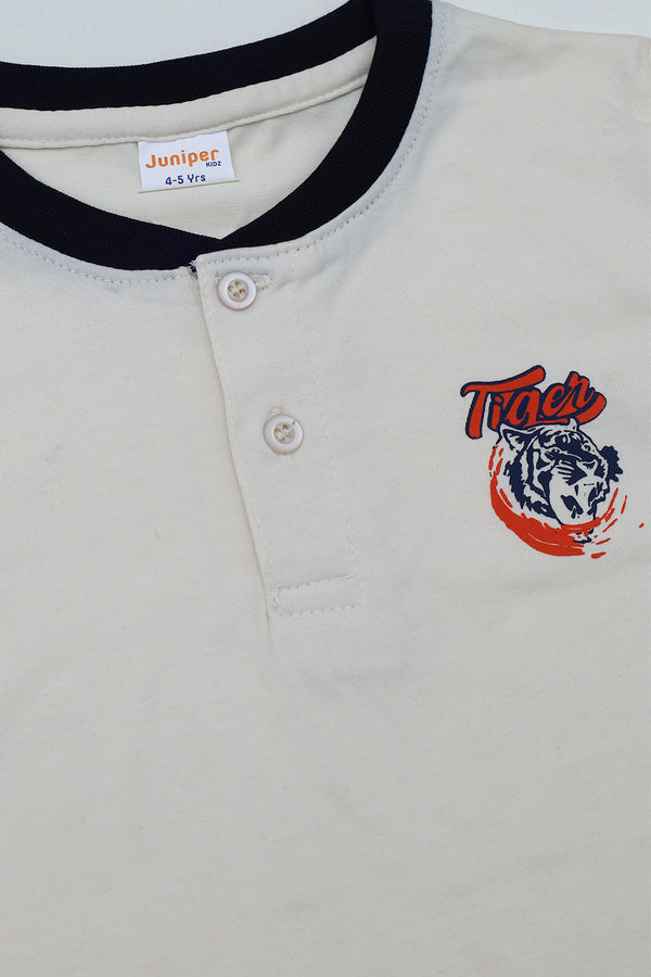 Tiger Printed Round Neck