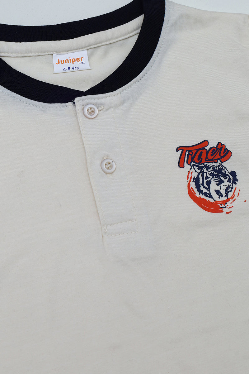 Tiger Printed Round Neck