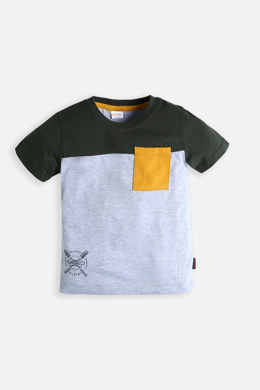 Grey Tee Baseball Logo - Boy T-Shirt -  juniperkidz-5345.myshopify.com