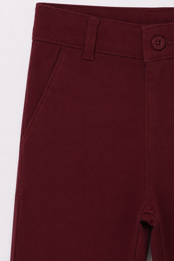 Maroon Boy's Chino Pant