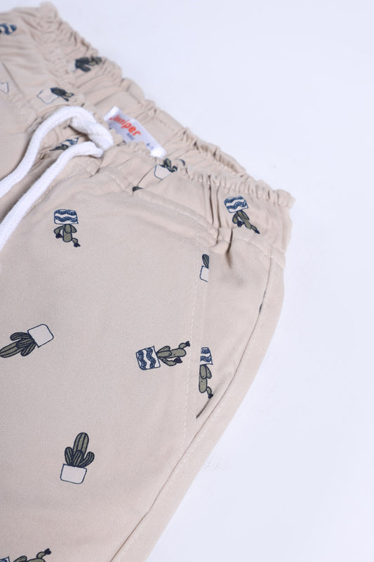 Summer - Boy's Beige Cotton Short - Boy Shorts -  juniperkidz-5345.myshopify.com