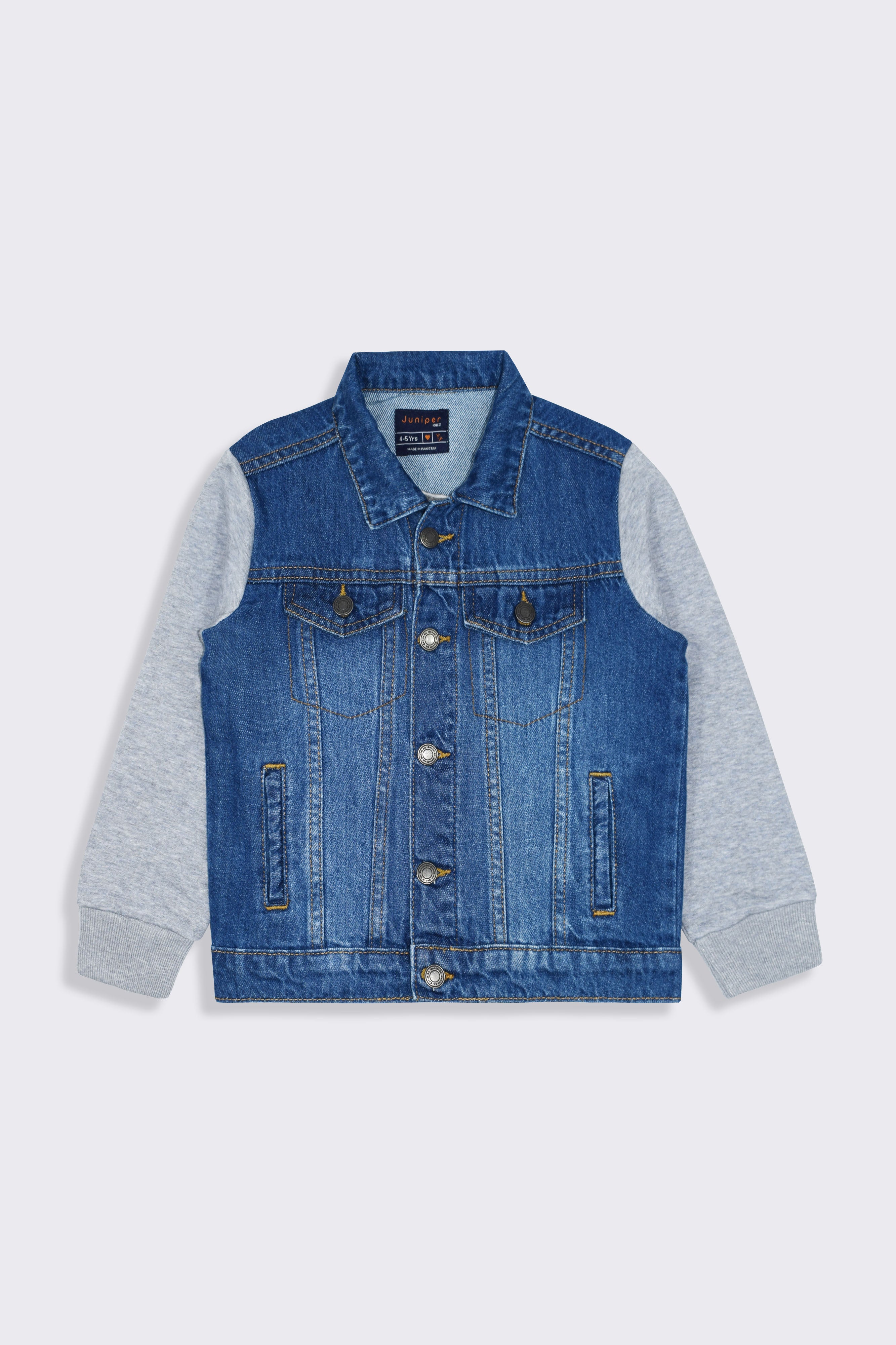 Denim Jacket F/Slv. - Boy Jacket -  juniperkidz-5345.myshopify.com