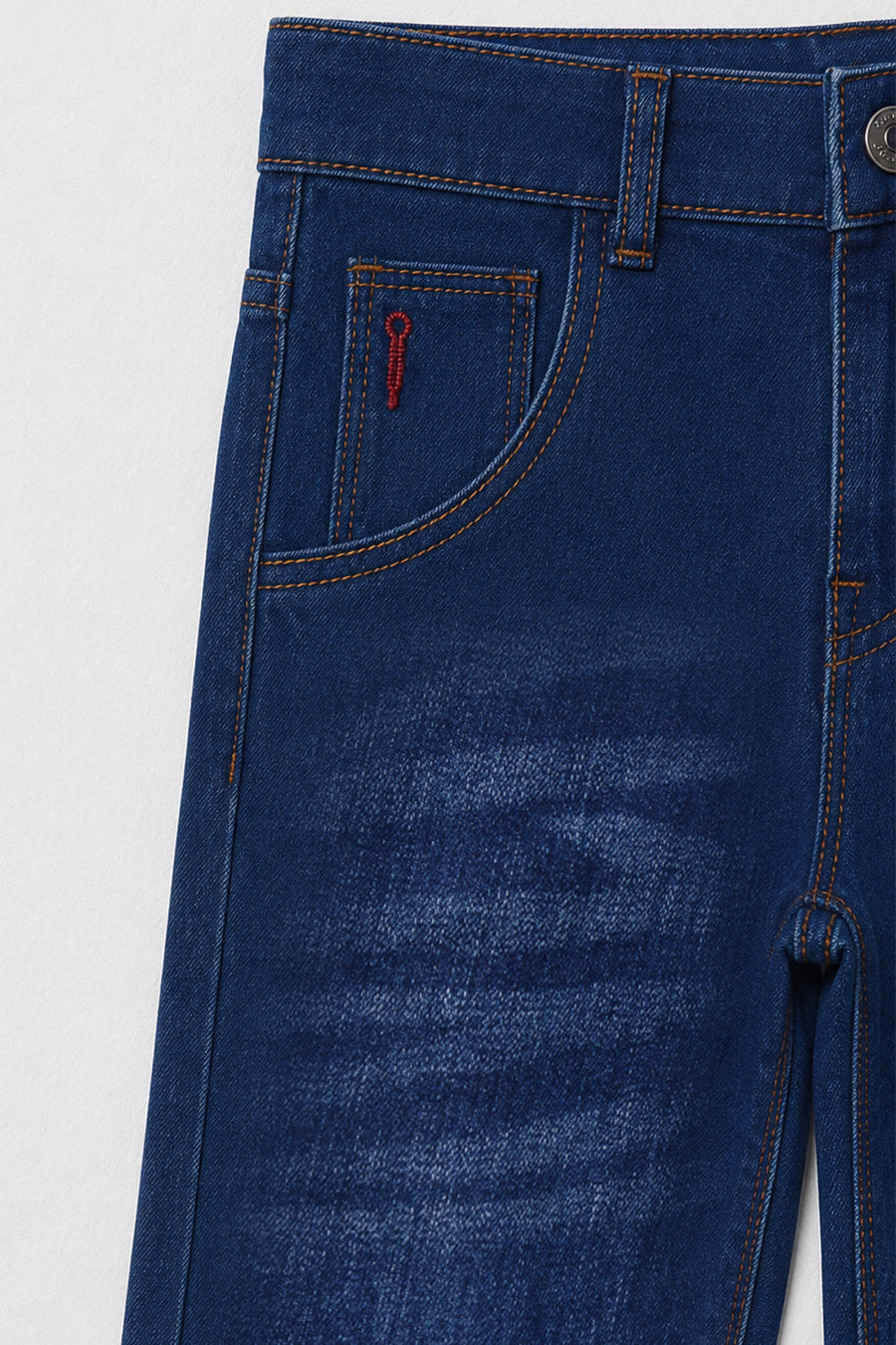 Boy's Dark Blue Denim Pant