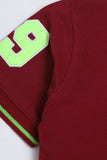 Maroon - Boy's 8 Applique Polo Shirt