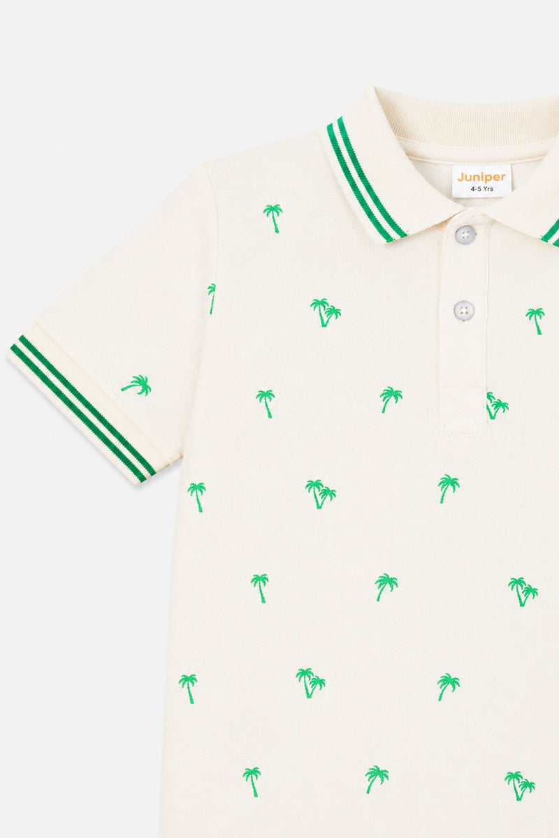 Boy's Printed Polo Shirt