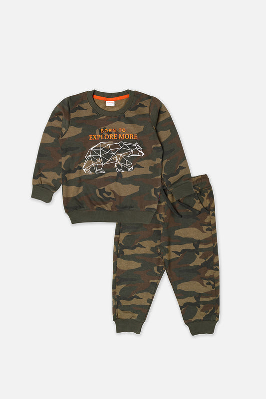 Boy's Tracksuit - Bear Exlore More