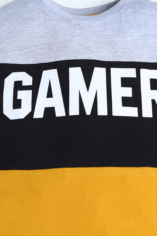 Contrast Color Tee - Gamer 19 - Boy T-Shirt -  juniperkidz-5345.myshopify.com