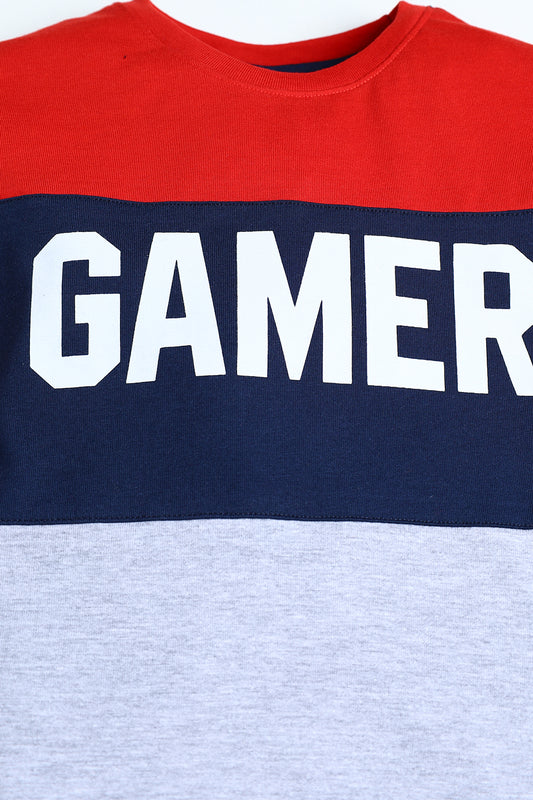 Contrast Color Tee - Gamer 19 - Boy T-Shirt -  juniperkidz-5345.myshopify.com