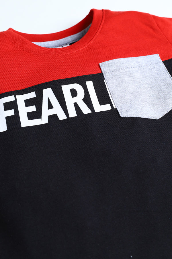 CONTRAST COLOR TEE - FEARLESS