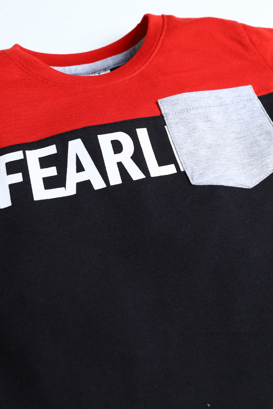 Contrast Colro Tee - Fearless - Boy T-Shirt -  juniperkidz-5345.myshopify.com