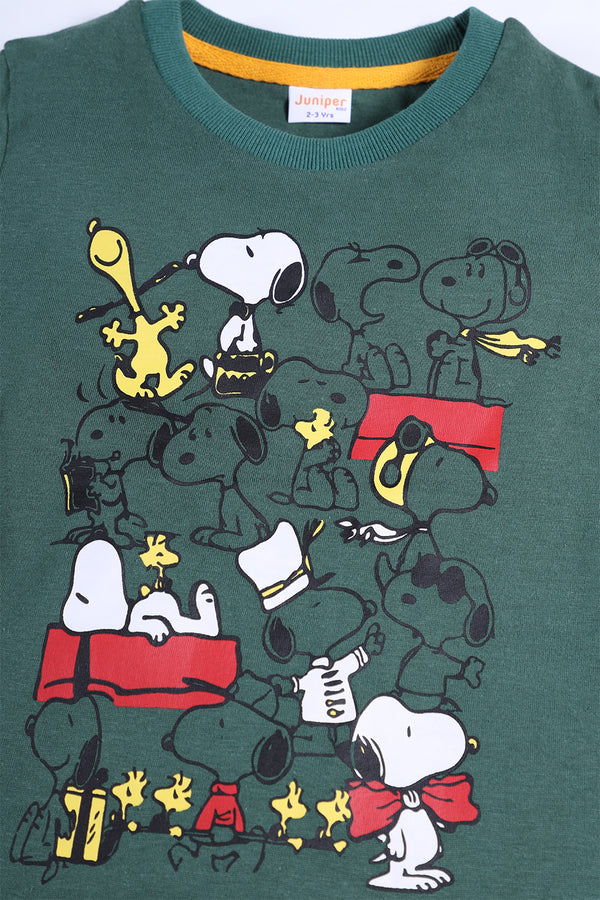 SNOOPY LOVER PRINTED  T-SHIRT