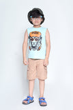 SUMMER - BROWN - BOY WOVEN CARGO SHORTS