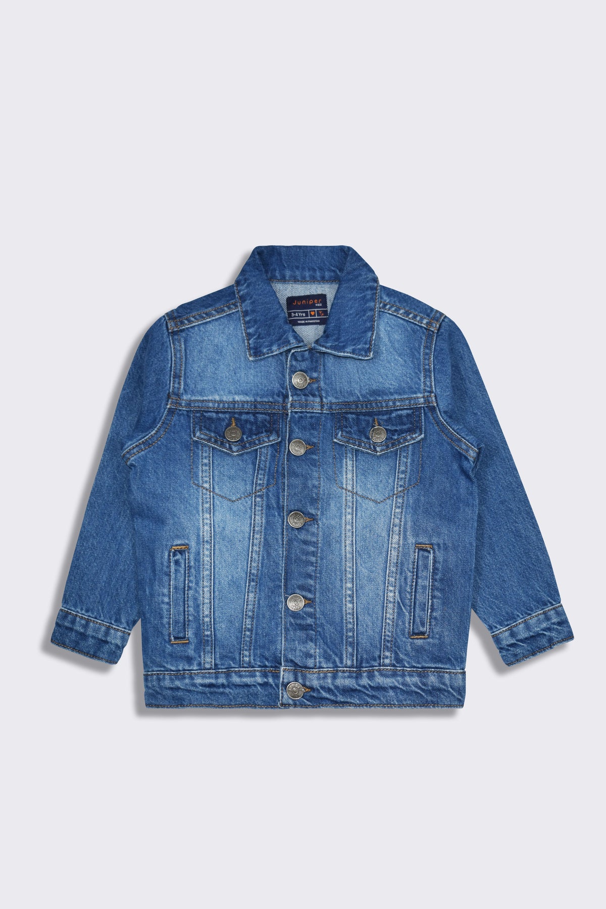 Boys Denim Jacket- M Blue - Boy Jacket -  juniperkidz-5345.myshopify.com