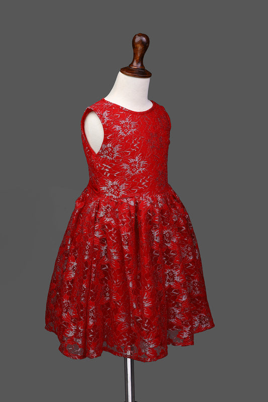 Twiknle Red Party Frock - Girl Frock -  juniperkidz-5345.myshopify.com