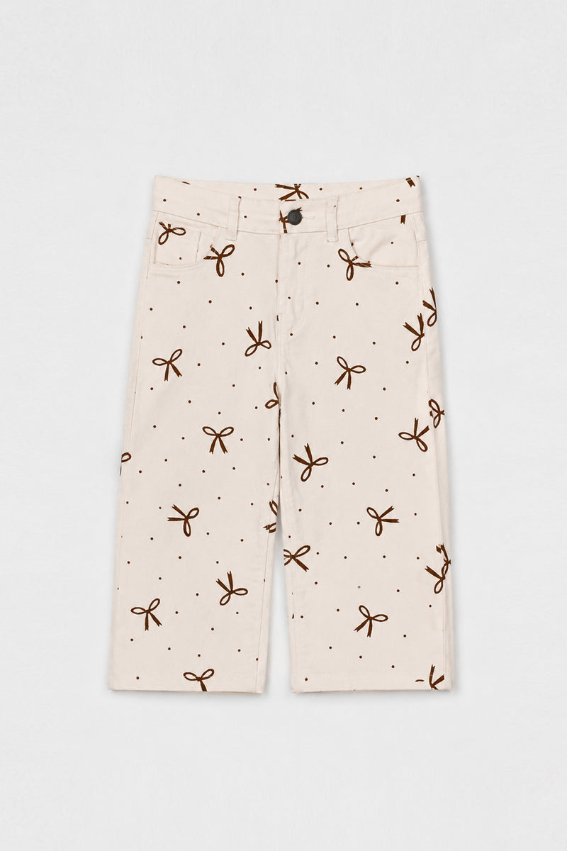Girl's Embroidered Cotton Pant
