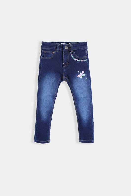 Girl's EMB Denim Pant - Girl Pant -  juniperkidz-5345.myshopify.com