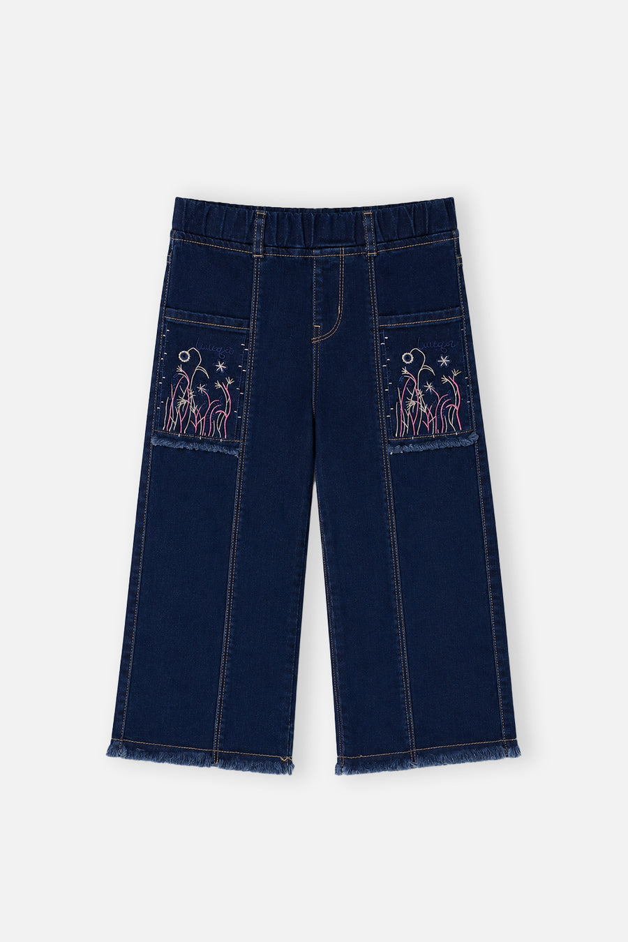 Girl's Embroidered Denim Pant