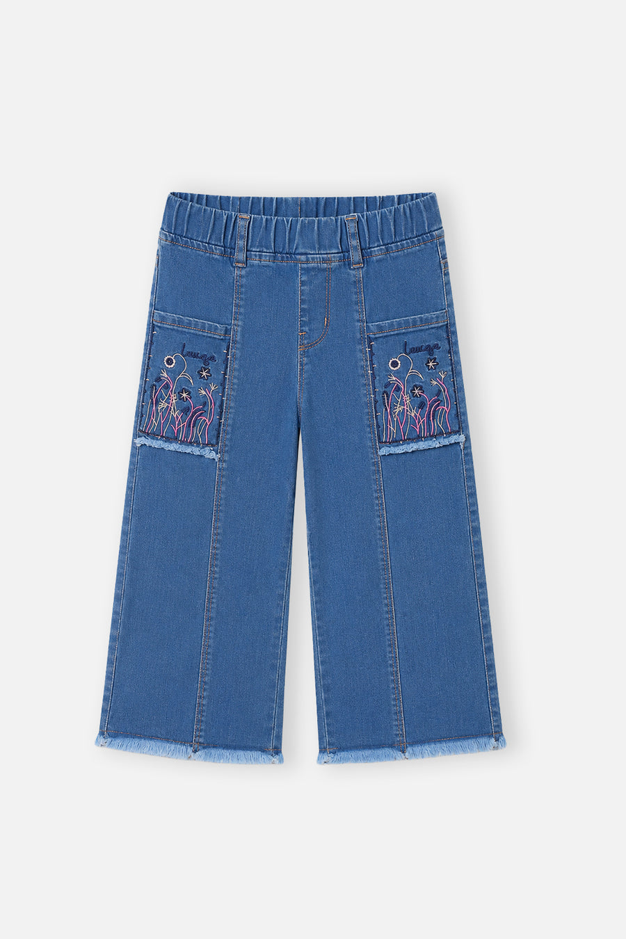 Girl's Embroidered Denim Pant