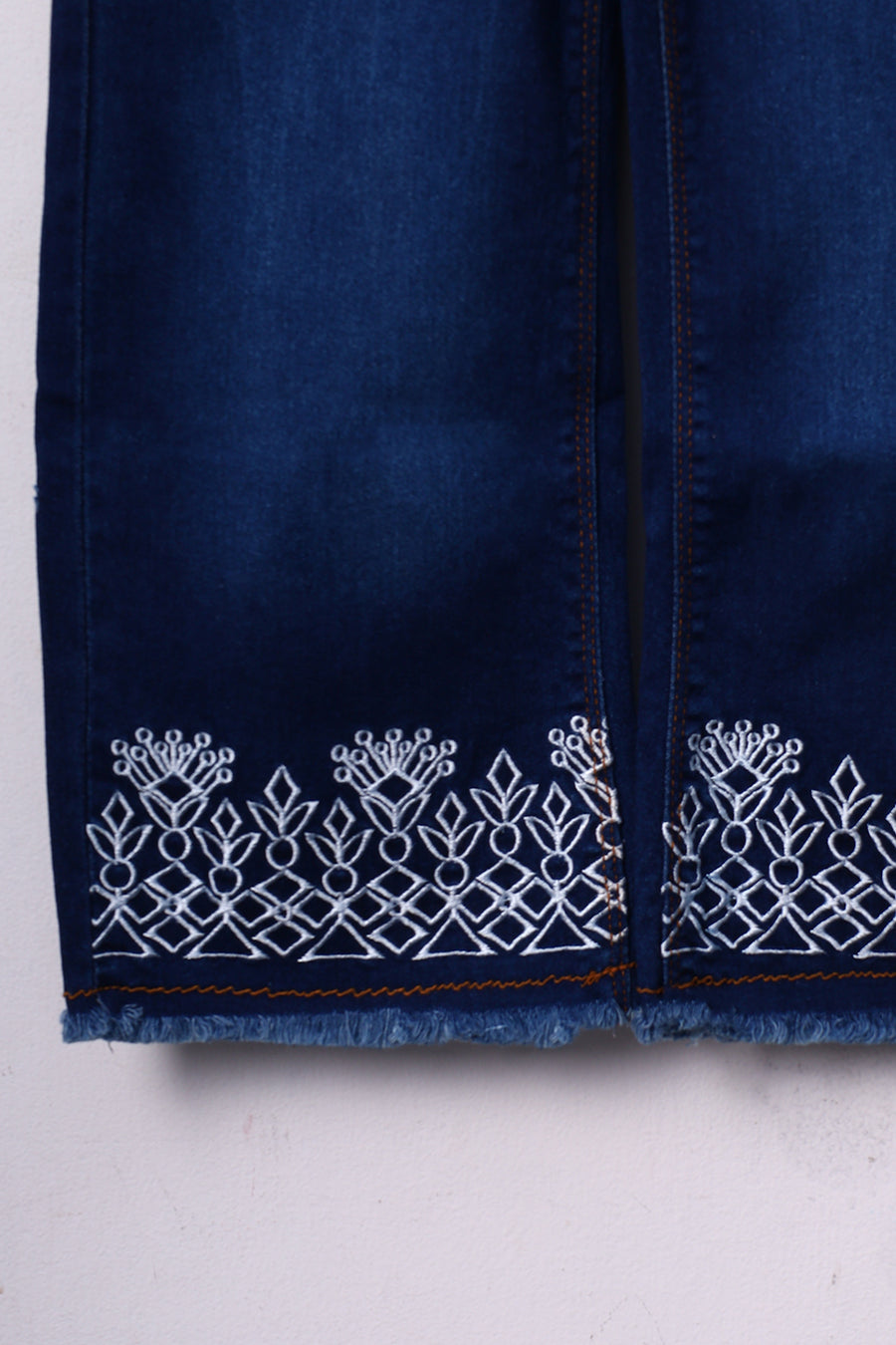 Girl's Embroidered Denim Pant