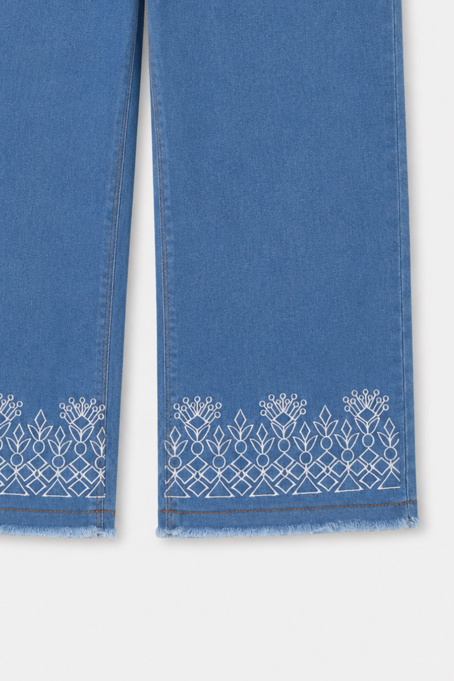 Girl's Embroidered Denim Pant