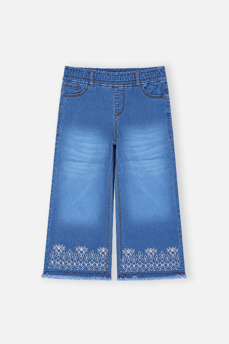 Girl's Embroidered Denim Pant