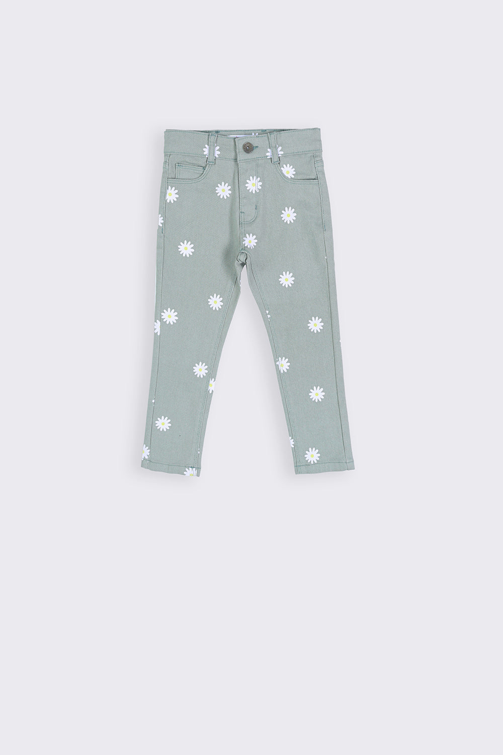 Denim Pent - Floral - Girl Pant -  juniperkidz-5345.myshopify.com